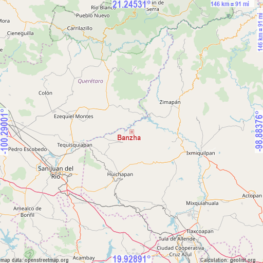 Banzha on map