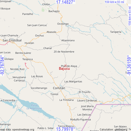 Bajucu on map