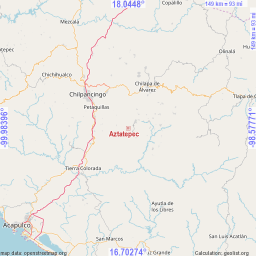 Aztatepec on map