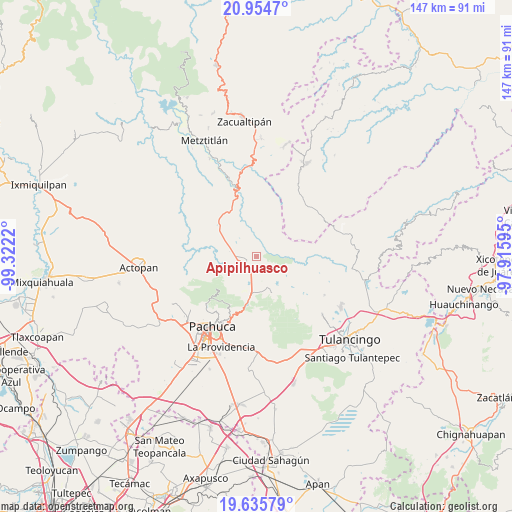 Apipilhuasco on map
