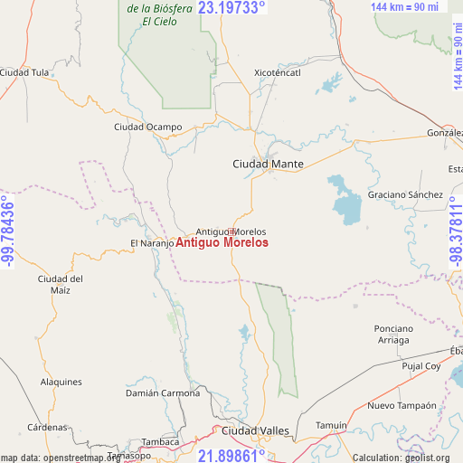 Antiguo Morelos on map