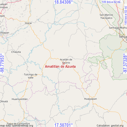 Amatitlán de Azueta on map
