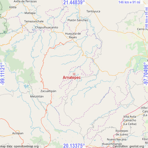 Arnatepec on map