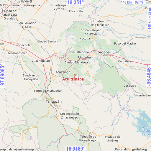 Acultzinapa on map