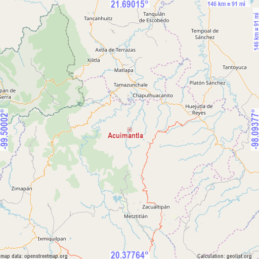 Acuimantla on map
