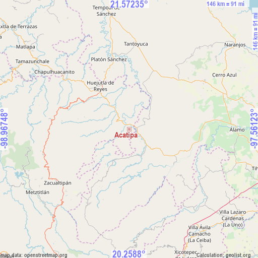 Acatipa on map