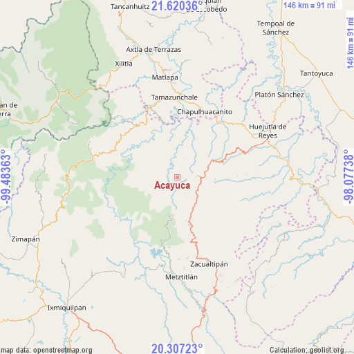 Acayuca on map