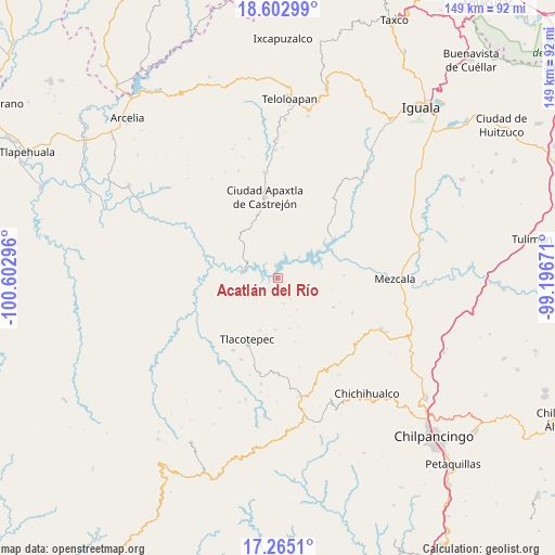 Acatlán del Río on map