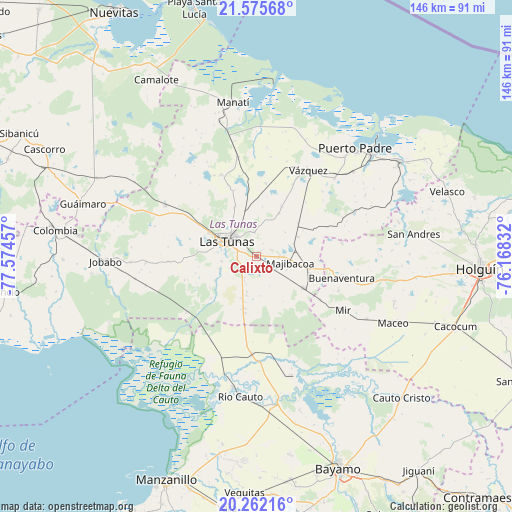 Calixto on map