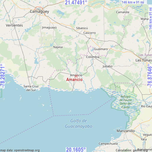 Amancio on map