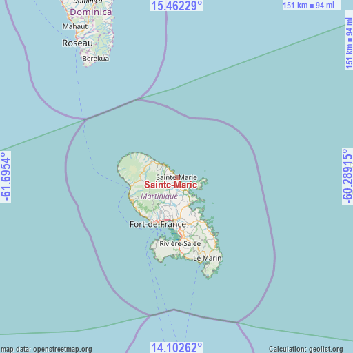 Sainte-Marie on map