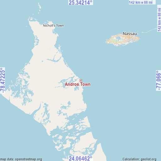 Andros Town on map