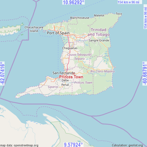 Princes Town on map