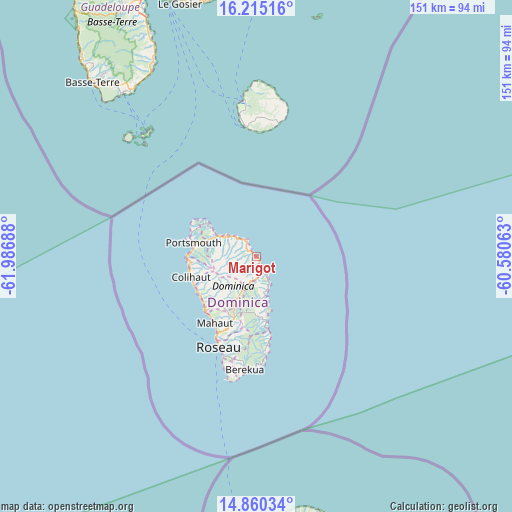 Marigot on map