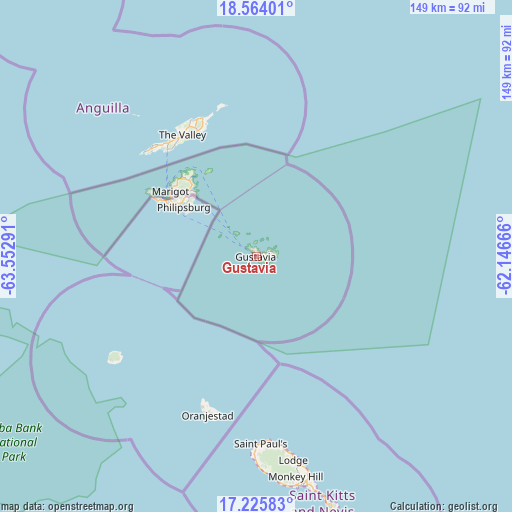 Gustavia on map