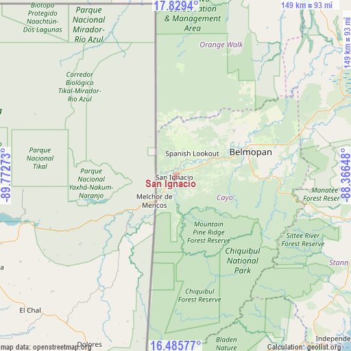 San Ignacio on map