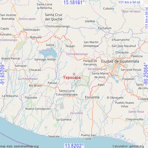 Yepocapa on map