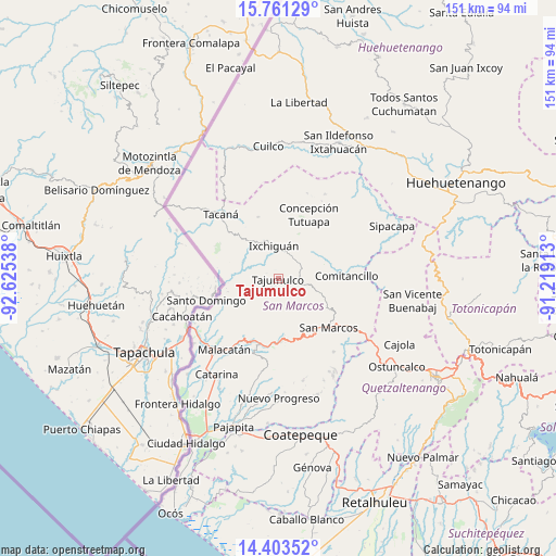 Tajumulco on map