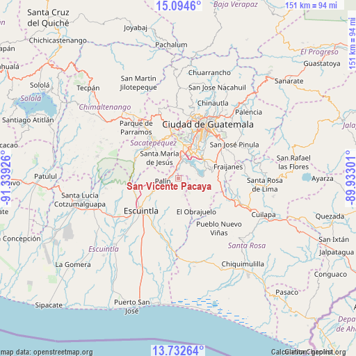 San Vicente Pacaya on map
