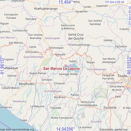 San Marcos La Laguna on map