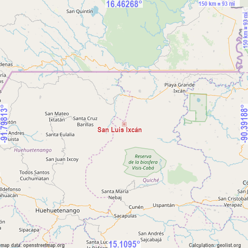 San Luis Ixcán on map