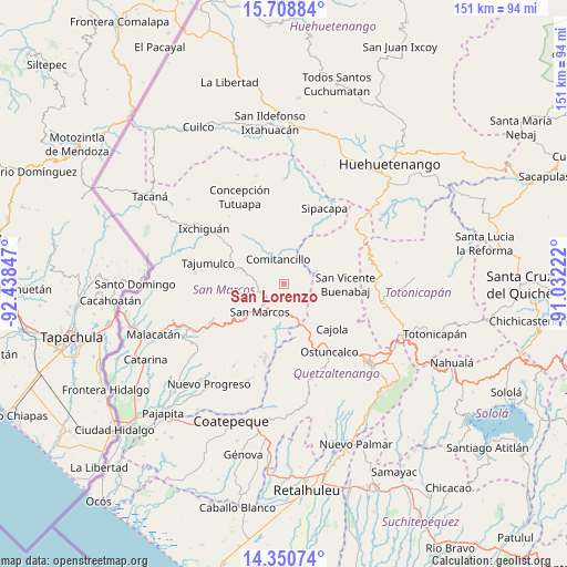 San Lorenzo on map