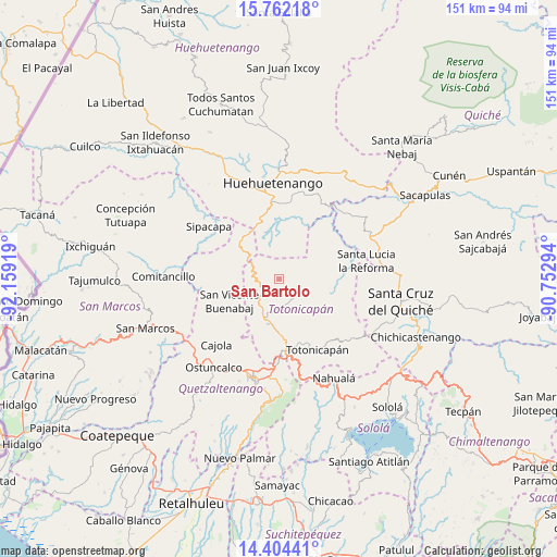 San Bartolo on map