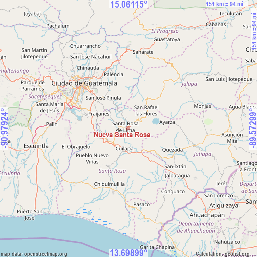 Nueva Santa Rosa on map
