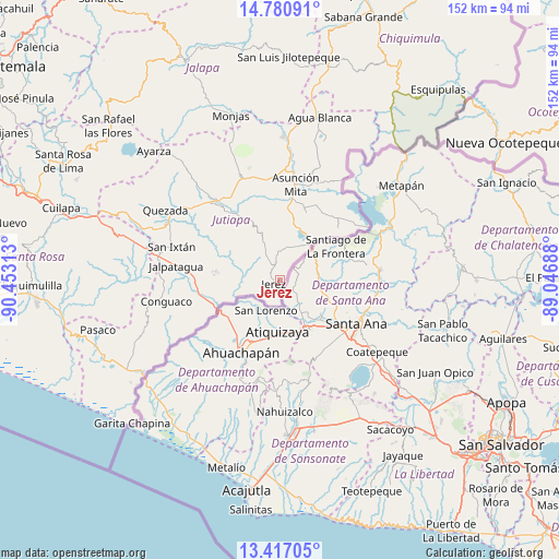 Jerez on map