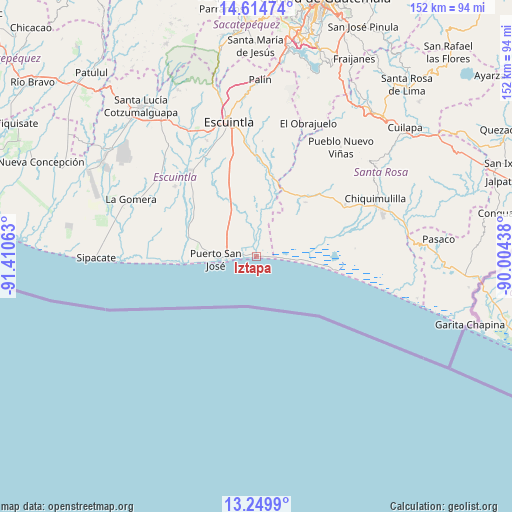 Iztapa on map