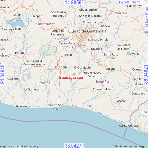 Guanagazapa on map