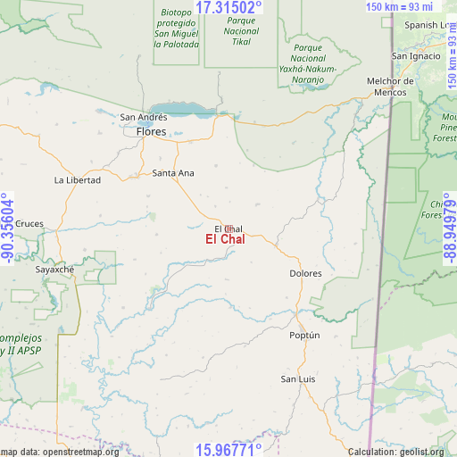 El Chal on map
