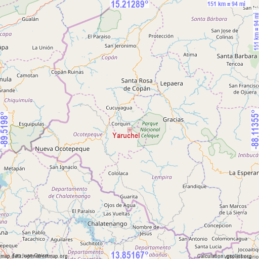 Yaruchel on map