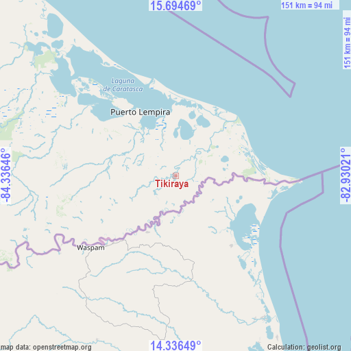 Tikiraya on map