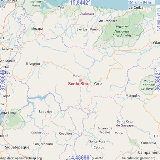 Santa Rita on map