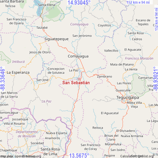 San Sebastián on map
