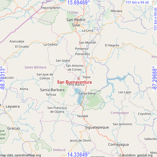 San Buenaventura on map