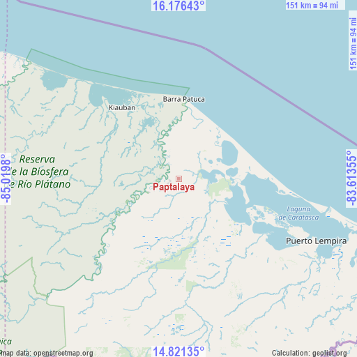 Paptalaya on map