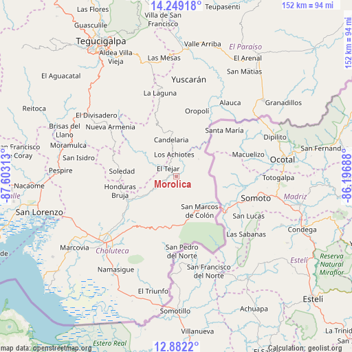 Morolica on map