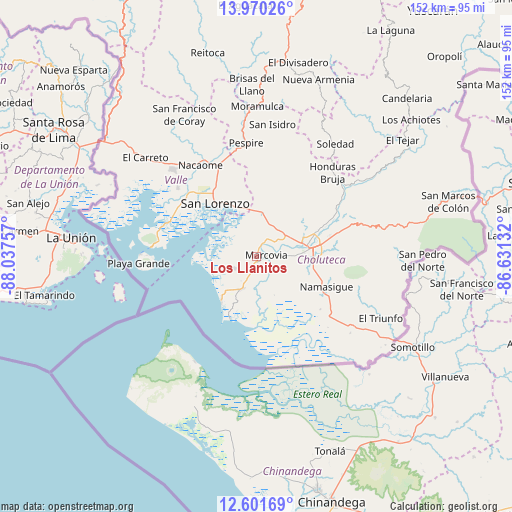 Los Llanitos on map