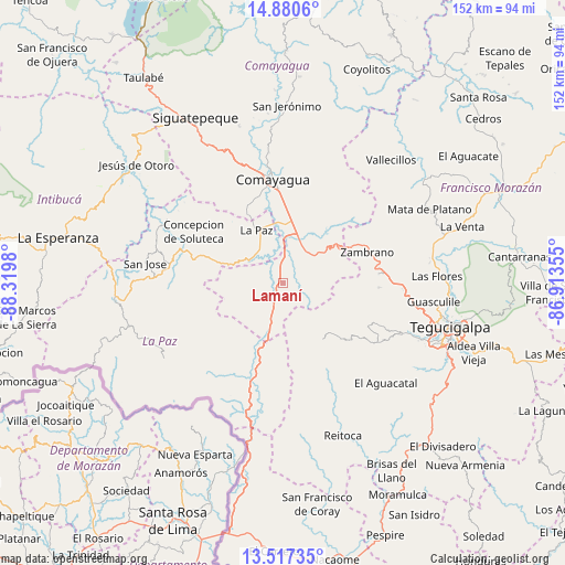 Lamaní on map