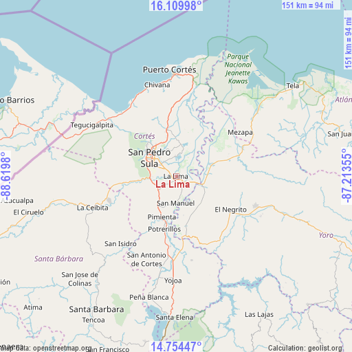 La Lima on map