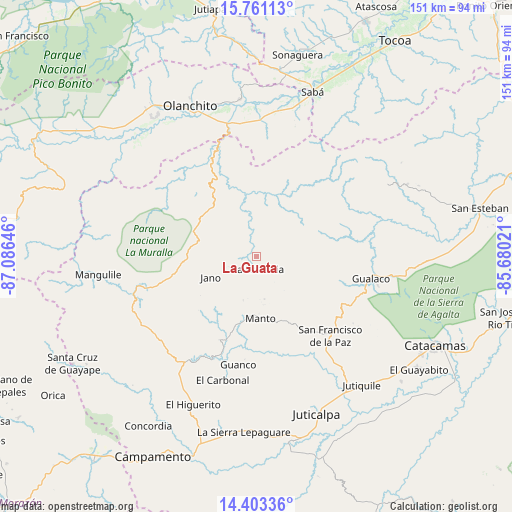 La Guata on map