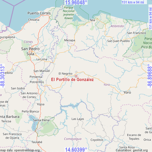 El Portillo de González on map