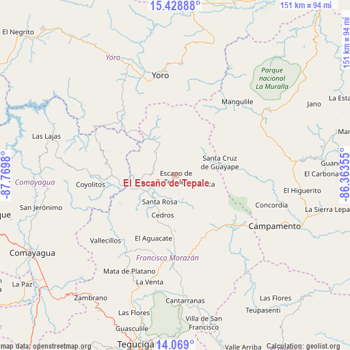 El Escaño de Tepale on map