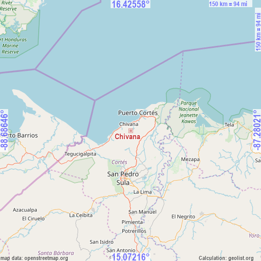 Chivana on map