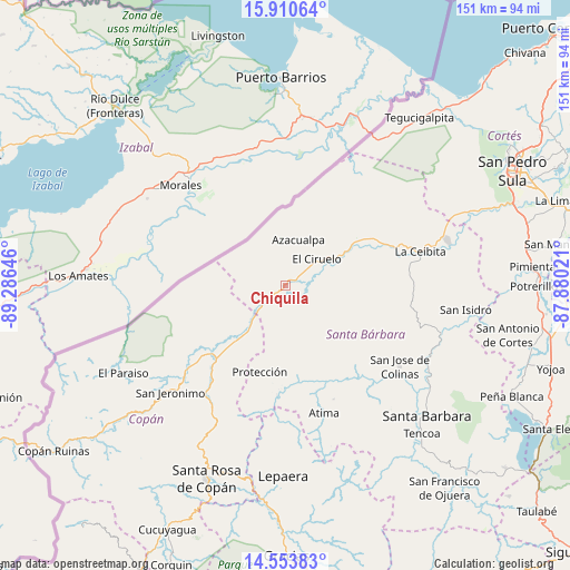Chiquila on map