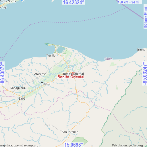 Bonito Oriental on map