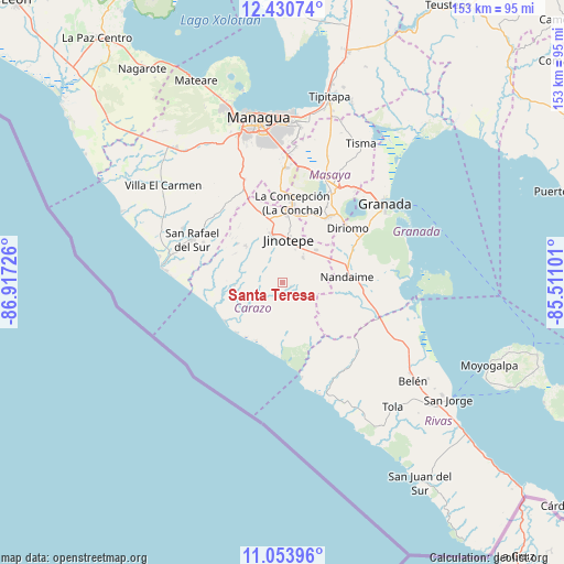 Santa Teresa on map