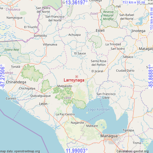 Larreynaga on map